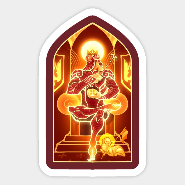 Tarot Major Arcana - EMPEROR Sticker by Nightgrowler